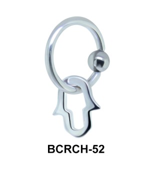 Keyhole Shaped Closure Rings Charms BCRCH-52