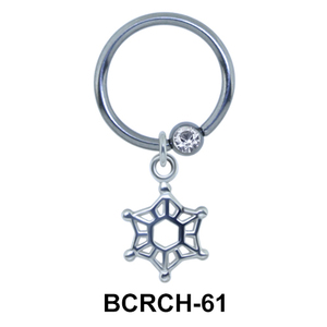 Cobweb Closure Rings Charms  BCRCH-61