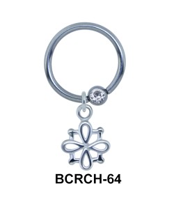 Flower Closure Rings Charms BCRCH-64