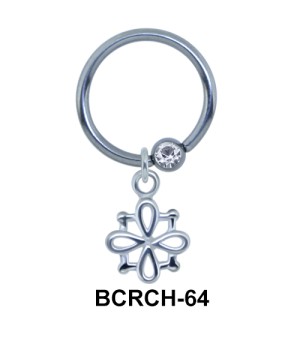 Flower Closure Rings Charms BCRCH-64