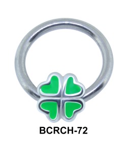 4 Leaf Closure Rings Charms BCRCH-72