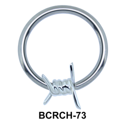 Barbed Wire Closure Rings Charms BCRCH-73