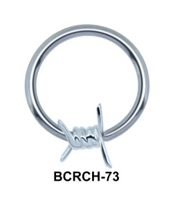 Barbed Wire Closure Rings Charms BCRCH-73