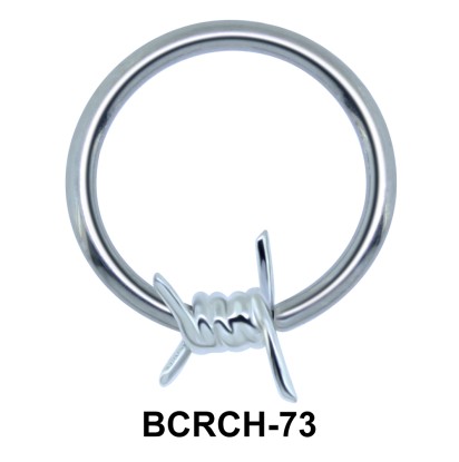 Barbed Wire Closure Rings Charms BCRCH-73