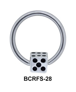 Dice Shaped Closure Rings Charms BCRFS-28