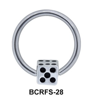 Dice Shaped Closure Rings Charms BCRFS-28