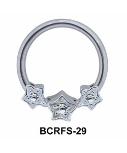 Three Stars Closure Rings Charms BCRFS-29