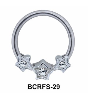 Three Stars Closure Rings Charms BCRFS-29