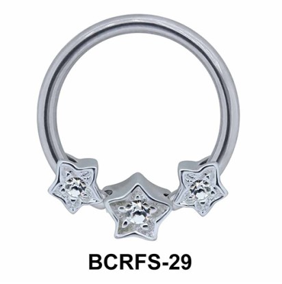 Three Stars Closure Rings Charms BCRFS-29