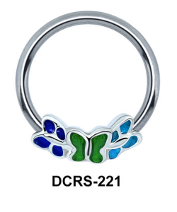 Enamel Butterfly Closure Rings DCRS-221