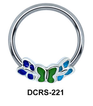Enamel Butterfly Closure Rings DCRS-221