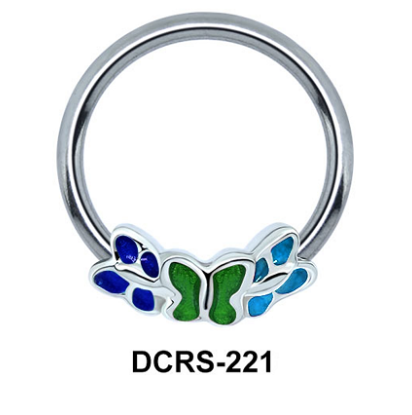 Enamel Butterfly Closure Rings DCRS-221