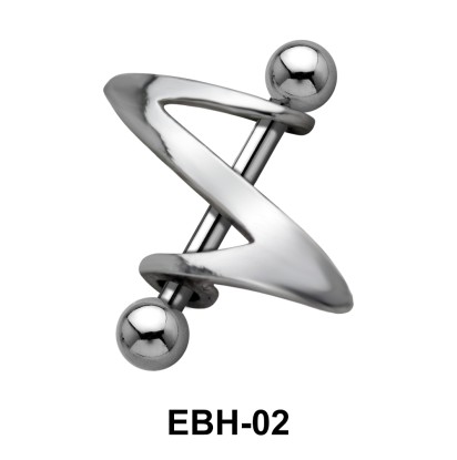 Reverse Z Eyebrow Piercing EBH-02