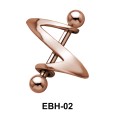 Reverse Z Eyebrow Piercing EBH-02