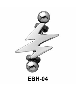 Lightning Shaped Eyebrow Piercing EBH-04