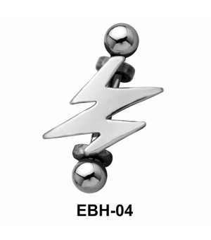 Lightning Shaped Eyebrow Piercing EBH-04