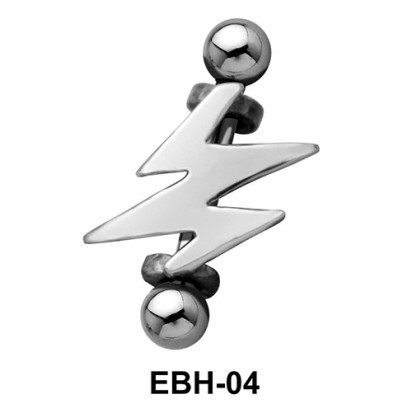 Lightning Shaped Eyebrow Piercing EBH-04