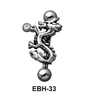 Dragon Shaped Eyebrow Piercing EBH-33