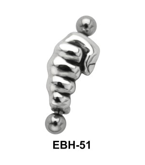 Folded Fingers Eyebrow Piercing EBH-51