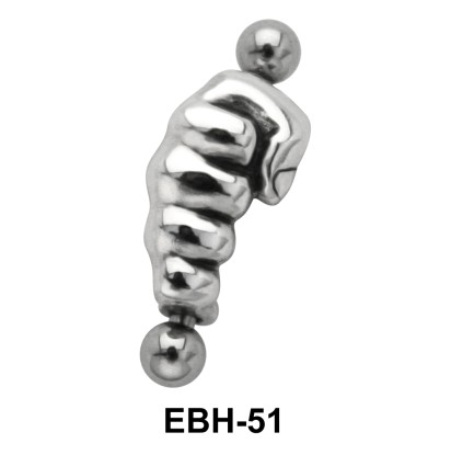 Folded Fingers Eyebrow Piercing EBH-51