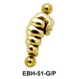 Folded Fingers Eyebrow Piercing EBH-51