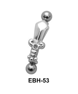 Knife Shaped Eyebrow Piercing EBH-53