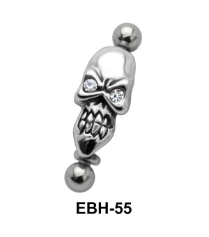 Skull Shaped Eyebrow Piercing EBH-55