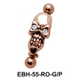 Skull Shaped Eyebrow Piercing EBH-55