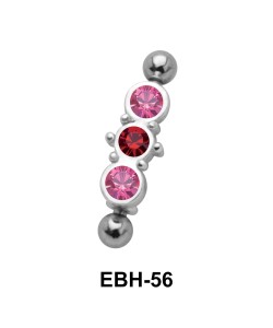 Multistoned Eyebrow Piercing EBH-56