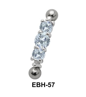 Multiple CZ Eyebrow Piercing EBH-57