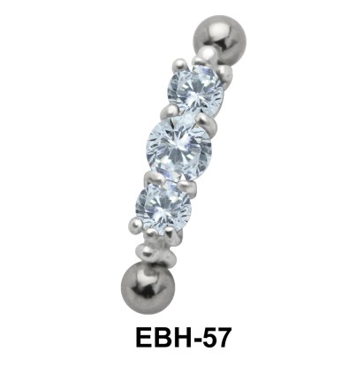 Multiple CZ Eyebrow Piercing EBH-57