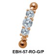 Multiple CZ Eyebrow Piercing EBH-57