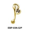 Snake Shaped Eyebrow Piercing EBP-03