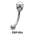 Skull Shaped Eyebrow Piercing EBP-65