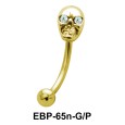 Skull Shaped Eyebrow Piercing EBP-65