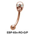 Skull Shaped Eyebrow Piercing EBP-65