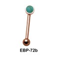 3 mm. Turquoise Eyebrow Piercing EBP-72