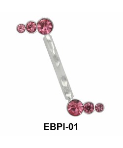 Rhinestone Eyebrow Parallel Push-In EBPI-01