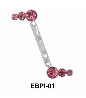 Rhinestone Eyebrow Parallel Push-In EBPI-01