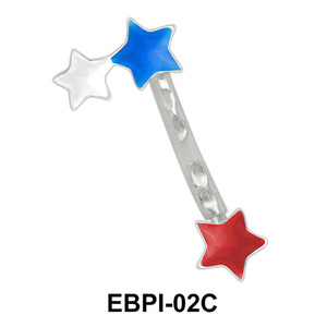 Colored Eyebrow Parallel Push-In EBPI-02c