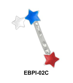 Colored Eyebrow Parallel Push-In EBPI-02c