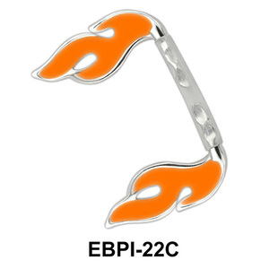 Red Flame Eyebrow Parallel Push-In EBPI-22c