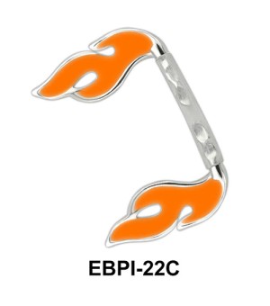 Red Flame Eyebrow Parallel Push-In EBPI-22c