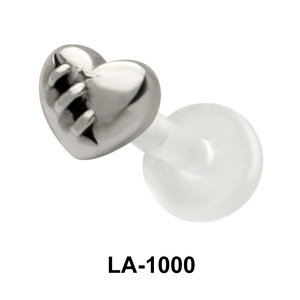 Stitched heart Shaped Labrets Push-in LA-1000
