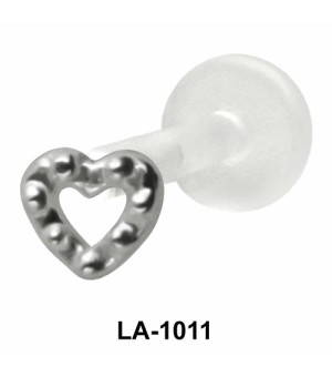 Ball Heart Shaped Labrets Push-in LA-1011