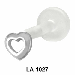 Hollow Hart Shaped Labrets Push-in LA-1027