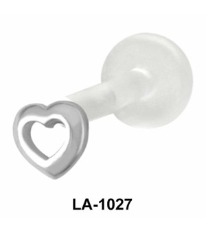 Hollow Hart Shaped Labrets Push-in LA-1027