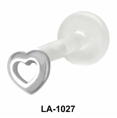 Hollow Hart Shaped Labrets Push-in LA-1027