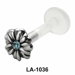 Gemstone Flower labrets Push-in LA-1036