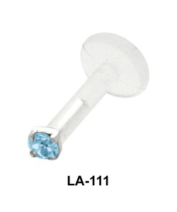 2 mm. CZ Stone Labrets Push-in LA-111